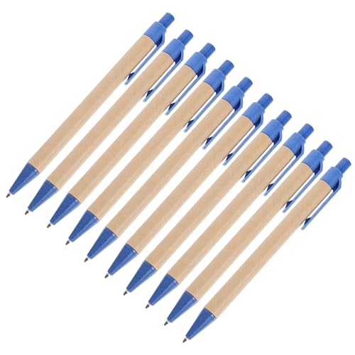 Sewroro 10 Stück Kugelschreiber multi schwarzer Stift Schlüsselstifte Nachfüllungen Markierungen schreibutensilien büroartikel wachspen Farbtöne Büroschreibstift Hauszubehör Papier Blue von Sewroro
