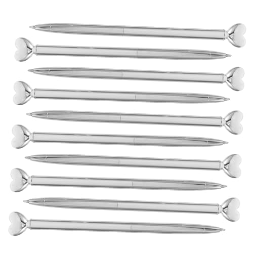 Sewroro 10 Stück Metall Kugelschreiber mit Elegantem Nachfüllbar Langlebigem Material Büro Zuhause und Besondere Anlässe Wie Valentinstag und Hochzeiten von Sewroro