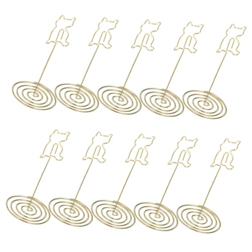 Sewroro 10 Stück Metall Memo Halter Clips Stabile Kartenhalter für Tischnummern Visitenkarten und Notizen Vielseitiger Büro Restaurant Organizer für Hochzeiten Partys Konferenzen von Sewroro