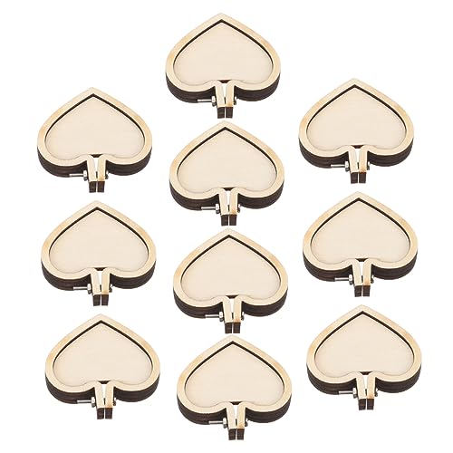 Sewroro 10 Stück Mini Stickrahmen Holz DIY Kreuzstich Anhänger für Handwerk Langlebig und für Schmuckgestaltung und Kreative Sewroro 10 Stück Mini Stickrahmen Holz DIY Kreuzstich Anhänger für Handwerk Langlebig und für Schmuckgestaltung und Kreative von Sewroro