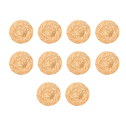 Sewroro 10stücke Handgewebte Mini Strohhüte Für Puppen Kreative Diy Bastelmaterialien Für Schmuck Und Dekoration Für Handarbeiten Und Schulprojekte von Sewroro