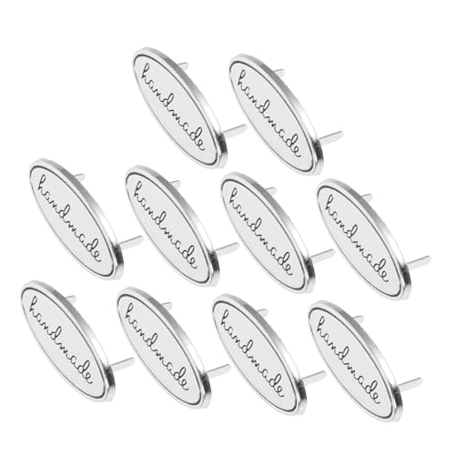 Sewroro 10 Stück Oval Handmade Tags Zinklegierung mit Unterlegscheiben für Diy Bastelprojekte Etiketten für Taschen Kleidung Jeans und Schuhe Praktische Nählabels für Kreative Gestaltung Sewroro 10 Stück Oval Handmade Tags Zinklegierung mit Unterlegscheiben für Diy Bastelprojekte Etiketten für Taschen Kleidung Jeans und Schuhe Praktische Nählabels für Kreative Gestaltung von Sewroro
