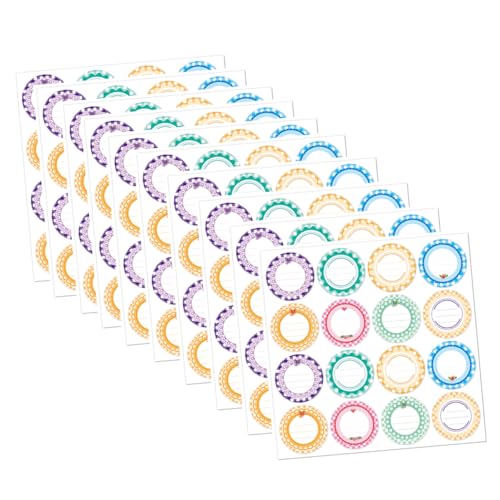 Sewroro 10 Stück Runde Selbstklebende Etiketten für Einmachgläser Bunte Wasserdichte Aufkleber für DIY Scrapbooking Boxen und Haftend und Vielseitig Einsetzbar von Sewroro