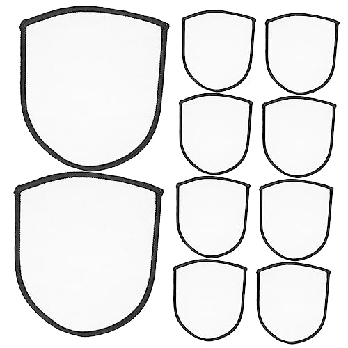 Sewroro 10 Stück Sublimation Patches Weiße Leere Aufbügel Patches für DIY Reparatur und Kreative Gestaltung von Kleidung Langlebig Hochwertigem Vliesstoff Gefertigt von Sewroro