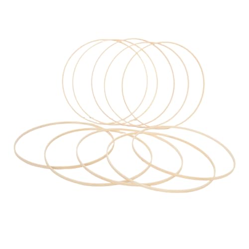 Sewroro 10 Stück Teiliges Bambus Blumenkranz Ringe Leichtes DIY Handwerk Zubehör für Kranzherstellung und Blumige Wanddekoration Natürliche Bastelringe Sewroro 10 Stück Teiliges Bambus Blumenkranz Ringe Leichtes DIY Handwerk Zubehör für Kranzherstellung und Blumige Wanddekoration Natürliche Bastelringe von Sewroro