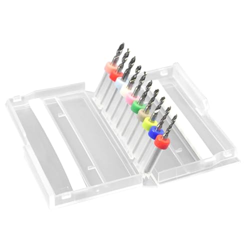 Sewroro 10 Stück Teiliges Cnc Hartmetall Mikrobohrer set Verschleißfest Scharf Vielseitig für Leiterplatten Holz Kunststoff Präzises Gravieren und Schmuckherstellung Sewroro 10 Stück Teiliges Cnc Hartmetall Mikrobohrer set Verschleißfest Scharf Vielseitig für Leiterplatten Holz Kunststoff Präzises Gravieren und Schmuckherstellung von Sewroro