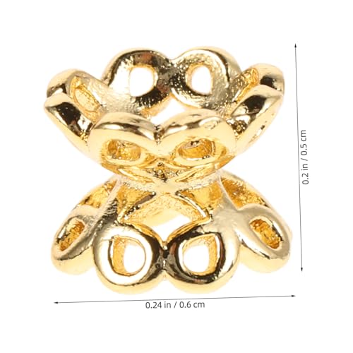 Sewroro 10 Stück Teiliges Doppelseitige Perlenkappen aus Robustem Kupfer Filigranes Hohles Design Schmuckzubehör für DIY Armband Halskette und Spacer Perlen für Kreative Sewroro 10 Stück Teiliges Doppelseitige Perlenkappen aus Robustem Kupfer Filigranes Hohles Design Schmuckzubehör für DIY Armband Halskette und Spacer Perlen für Kreative von Sewroro
