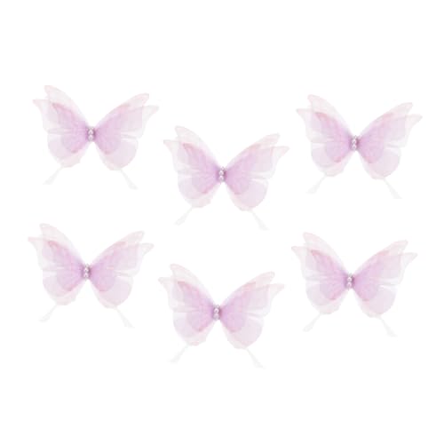 Sewroro 10 Stück Teiliges Dünne Organdy Schmetterling Applikationen Patches für Kleidung DIY Kopfschmuck Taschen Verziert Kleidung Rucksäcke Hüte Pullover Jeans von Sewroro