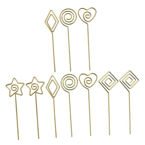Sewroro 10 Stück Teiliges Goldfarbener Tischkartenhalter in Formen Kreative Cocktailzahnstochermotive Vielseitig als Namens und Fotoklammern für Hochzeit Party Restaurant Büro und Zuhause Sewroro 10 Stück Teiliges Goldfarbener Tischkartenhalter in Formen Kreative Cocktailzahnstochermotive Vielseitig als Namens und Fotoklammern für Hochzeit Party Restaurant Büro und Zuhause von Sewroro