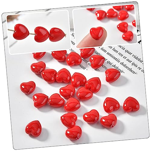 Sewroro 10 Stück Teiliges Herzförmige Spacer Perlen aus Kunststoff Rote Mini Schmuckperlen mit Geradem für Schmuckherstellung Armband Basteln Langlebig und Romantisch Gestaltet Sewroro 10 Stück Teiliges Herzförmige Spacer Perlen aus Kunststoff Rote Mini Schmuckperlen mit Geradem für Schmuckherstellung Armband Basteln Langlebig und Romantisch Gestaltet von Sewroro