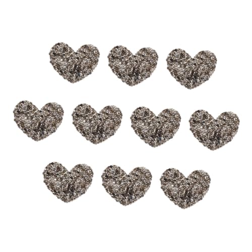 Sewroro 10 Stück Teiliges Herzförmige Strass Patches zum Aufbügeln Glänzende DIY Applikationen für Kleidung Reparatur und Dekoration Charmante Garment Accessories für Jeans Jacken von Sewroro