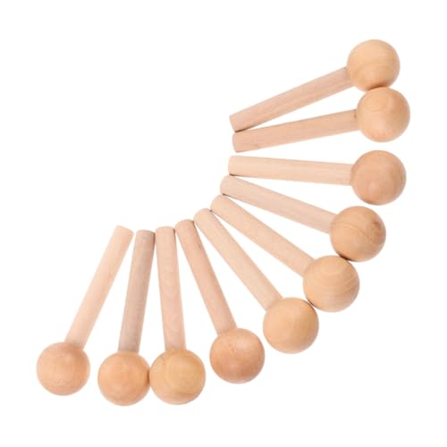 Sewroro 10 Stück Teiliges Holzrundstäbe für Pegboards Glatte Buche Holzstäbe Ømm Vielseitige Diy Zubehör für Lochtafeln und Trennwände Professionelle Oberfläche zum Organisieren und von Sewroro