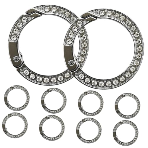 Sewroro 10 Stück Teiliges Kleine Runde Schlüsselringe aus Hochwertiger Legierung Langlebige Metall schlüsselanhänger für Auto und DIY Praktische Organizer ringe Vielseitig Einsetzbar von Sewroro