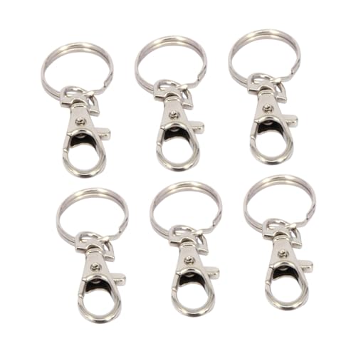 Sewroro 10 Stück Teiliges Metall Schlüsselanhänger mit Drehbarem Hummer Karabiner Schnappverschluss Langlebig Drehbar Inklusive Schlüsselring für Schlüssel Taschen und Bastelprojekte von Sewroro