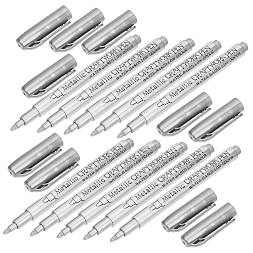 Sewroro 10 Stück Teiliges Metallic Paint Marker Stifte Silber Flexible Pinselspitze Langlebig und Vielseitig für Stoff Keramik Reifen Holz Canvas für Diy Malerei und Dekoration Sewroro 10 Stück Teiliges Metallic Paint Marker Stifte Silber Flexible Pinselspitze Langlebig und Vielseitig für Stoff Keramik Reifen Holz Canvas für Diy Malerei und Dekoration von Sewroro