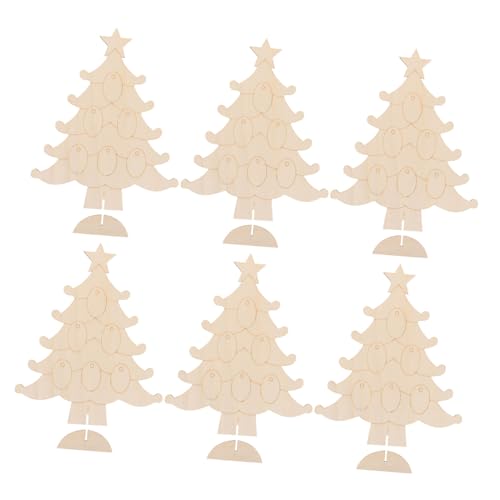 Sewroro 10 Stück Teiliges Miniatur Holzfiguren Weihnachtsbaum Unbehandelte Holzrohlinge zum Bemalen Diy Holzdekoration für Familienbasteln Vielseitig als Christbaumschmuck Tischdeko von Sewroro