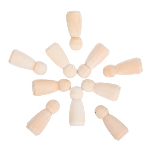 Sewroro 10 Stück Teiliges Naturholz puppen zum Bemalen DIY Holzfiguren Menschenformen für Basteln Hochzeitstorten Deko und Kinderhandwerk Sewroro 10 Stück Teiliges Naturholz puppen zum Bemalen DIY Holzfiguren Menschenformen für Basteln Hochzeitstorten Deko und Kinderhandwerk von Sewroro