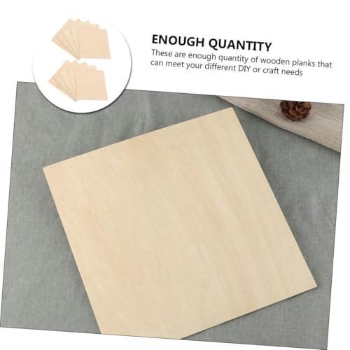 Sewroro 10 Stück Teiliges Rechteckige Holzplatten Glatte Splitterfreie Bastelplatten für DIY Handwerk Bemalbar Gravierbar Vielseitig Einsetzbar als Holzrohlinge zum Malen und Dekorieren von Sewroro