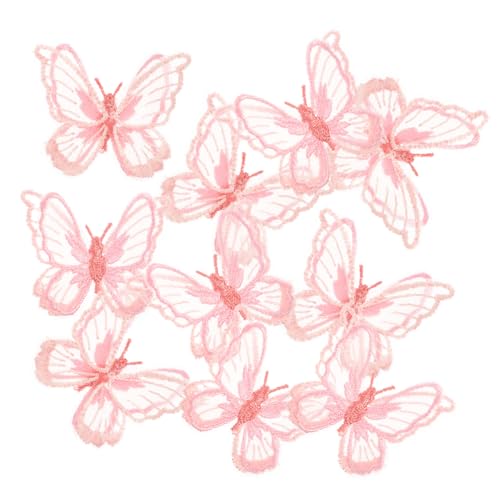 Sewroro 10 Stück Teiliges Schmetterling Bügelflicken Filigrane Stickerei Applikationen zum Aufbügeln Modische Kleidung Patches für DIY Kleidung Dekoration für Taschen und Accessoires Sewroro 10 Stück Teiliges Schmetterling Bügelflicken Filigrane Stickerei Applikationen zum Aufbügeln Modische Kleidung Patches für DIY Kleidung Dekoration für Taschen und Accessoires von Sewroro