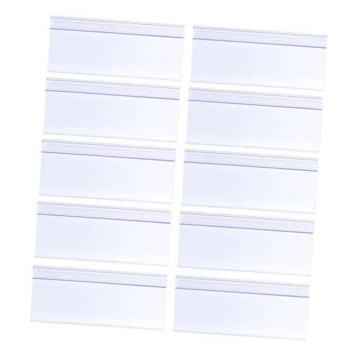 Sewroro 10 Stück Teiliges Transparenter Preisschildhalter aus Kunststoff Stabiler Etikettenhalter zum Klemmen für Supermarktregale Einzelhandel und Warenbeschilderung Einfach zu Sewroro 10 Stück Teiliges Transparenter Preisschildhalter aus Kunststoff Stabiler Etikettenhalter zum Klemmen für Supermarktregale Einzelhandel und Warenbeschilderung Einfach zu von Sewroro