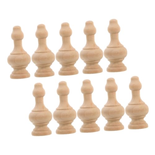 Sewroro 10 Stück Teiliges Unlackierte Holzspindeln für Diy Projekte Robuste Baluster und Römische Säulen Accessoires zur Möbelherstellung Geeignet für Treppen und Restaurierungen von Sewroro