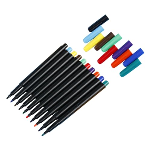 Sewroro 10 Stück Teiliges Whiteboard Marker Wasser Malstifte mit Glatter Stabiler Abwaschbar Geeignet für Glatte Oberflächen für Schule Büro Zuhause Kreative Wasserfarben Stifte von Sewroro