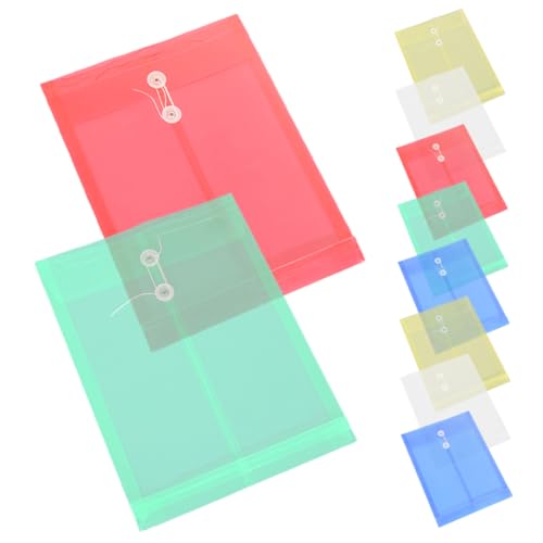 Sewroro 10 Stück Transparente PP Dokumentenmappe Wasserdichtes Dokumentenablage mit Verschluss Vielseitiger Organizer für Büro Zuhause und Schule von Sewroro