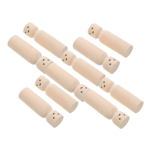 Sewroro 10 Stück Unvollendete Peg Puppen für Diy Projekte Kreative Dekoration für Kinderzimmer und Wohnräume Natürliche Holzmaterialien für Familienaktivitäten von Sewroro