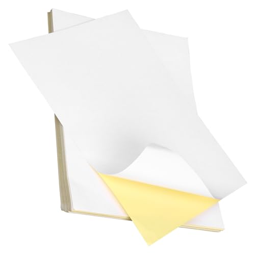 Sewroro 100 Blatt Selbstklebende Stickerpapier Matte für Inkjetdrucker Kompatibel Stark Haftend Vielseitig Bedruckbar für DIY Basteln Etiketten Partydekoration und Schulprojekte Sewroro 100 Blatt Selbstklebende Stickerpapier Matte für Inkjetdrucker Kompatibel Stark Haftend Vielseitig Bedruckbar für DIY Basteln Etiketten Partydekoration und Schulprojekte von Sewroro