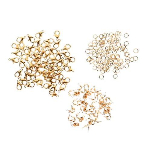 Sewroro 100 Sätze Teiliges DIY Schmuck Karabinerverschluss Langlebiger Goldfarbener Kettenverschluss für Halsketten und Armbänder Leichtes Material zum Schmuck Selber Machen und Verbinden Sewroro 100 Sätze Teiliges DIY Schmuck Karabinerverschluss Langlebiger Goldfarbener Kettenverschluss für Halsketten und Armbänder Leichtes Material zum Schmuck Selber Machen und Verbinden von Sewroro