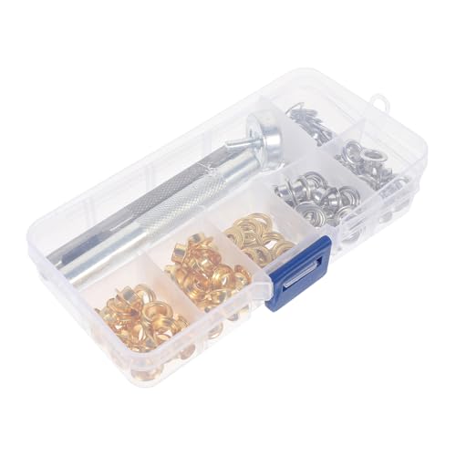 Sewroro 100 Sätze Teiliges Ösen Legierung mit Druckknöpfen und Installationswerkzeug Rostfrei für Gardinen Leder Zelte Kleidung Taschen DIY Näharbeiten Zuhause von Sewroro
