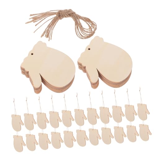 Sewroro 100 Sätze Weihnachts-holzanhänger Handschuh-Form Unvollendete DIY Holzdekorationen mit Juteschnur Vielseitige Baum Wandhänger für Winterliche Weihnachtsfeier und Festliche Sewroro 100 Sätze Weihnachts-holzanhänger Handschuh-Form Unvollendete DIY Holzdekorationen mit Juteschnur Vielseitige Baum Wandhänger für Winterliche Weihnachtsfeier und Festliche von Sewroro