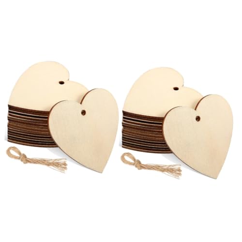 Sewroro 100 Stck. Holzherzen mit Löchern Naturbelassene Holzscheiben für Diy Basteln Handgeschliffene Herzanhänger mit Juteschnur als Streudeko Geschenkanhänger und Fensterdeko Sewroro 100 Stck. Holzherzen mit Löchern Naturbelassene Holzscheiben für Diy Basteln Handgeschliffene Herzanhänger mit Juteschnur als Streudeko Geschenkanhänger und Fensterdeko von Sewroro