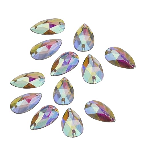 Sewroro 100 Stück Ab Farbene Wassertröpfchen Resin Strasssteine Flach zum Aufnähen und Basteln Schmuckverzierung für Kleidung Kostüme Taschen DIY Dekoration Sewroro 100 Stück Ab Farbene Wassertröpfchen Resin Strasssteine Flach zum Aufnähen und Basteln Schmuckverzierung für Kleidung Kostüme Taschen DIY Dekoration von Sewroro