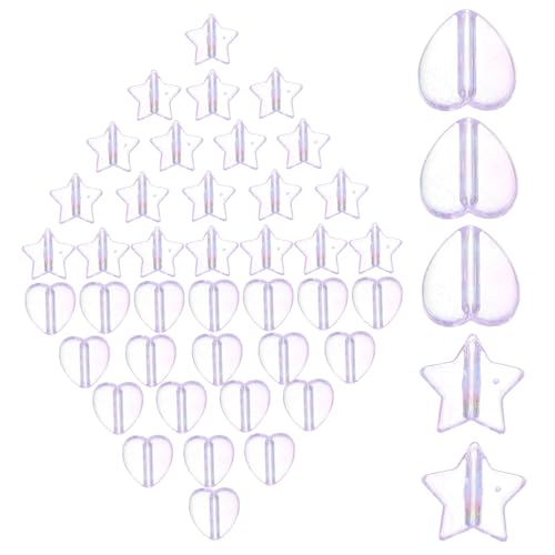 Sewroro 100 Stück Acrylperlen Mix Transparente Stern Herzform DIY Schmuckperlen für Armband Halskette Basteln Bunte Kleine Perlen Pastellfarben Vielseitig Verwendbar Sewroro 100 Stück Acrylperlen Mix Transparente Stern Herzform DIY Schmuckperlen für Armband Halskette Basteln Bunte Kleine Perlen Pastellfarben Vielseitig Verwendbar von Sewroro