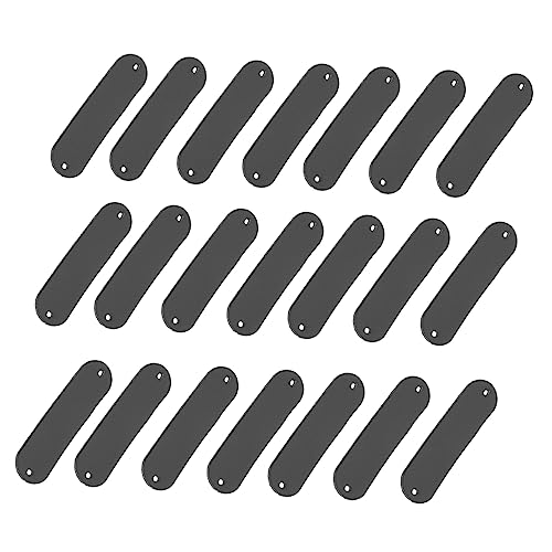 Sewroro 100 Stück Blanko Lederetiketten Blanko Anhänger Blanko Bastelartikel Personalisiertes Design Individuelles Nähetikett Blanko Anhänger Für Hüte Handgefertigte Anhänger von Sewroro