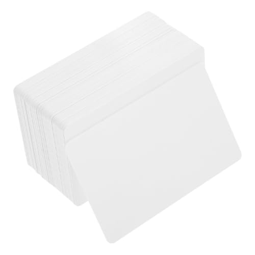Sewroro 100 Stück Blanko Pvc karten Doppelseitig Beschichtet Beidseitig Bedruckbar Kunststoff Ausweis visitenkarten Vielseitig für DIY Namensschilder und Geschäftsausweise Geeignet von Sewroro