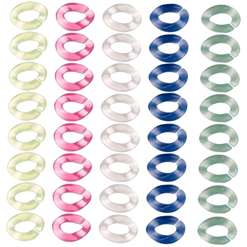 Sewroro 100 Stück Bunte Acryl Haarspangen und Ohrstecker Zubehör Vielseitige DIY Schmuckteile für Taschenketten Farben Transparente Buckles Kreative Schmuckaccessoires von Sewroro