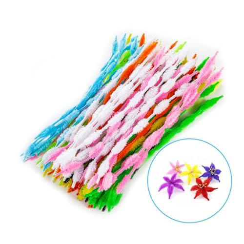 Sewroro 100 Stück Bunte Gewellte Basteldrähte Flexibel und Glänzend Diy Kreativset für Pädagogisches Handwerksmaterial für Kindergarten und Bastelspaß von Sewroro