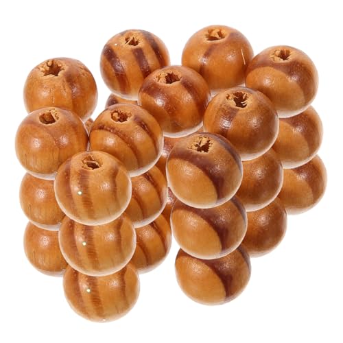 Sewroro 100 Stück Bunte Holzperlen für DIY Bastelprojekte Runde Perlen Naturholz für Armbänder Ketten und Kreative Kunsthandwerke von Sewroro