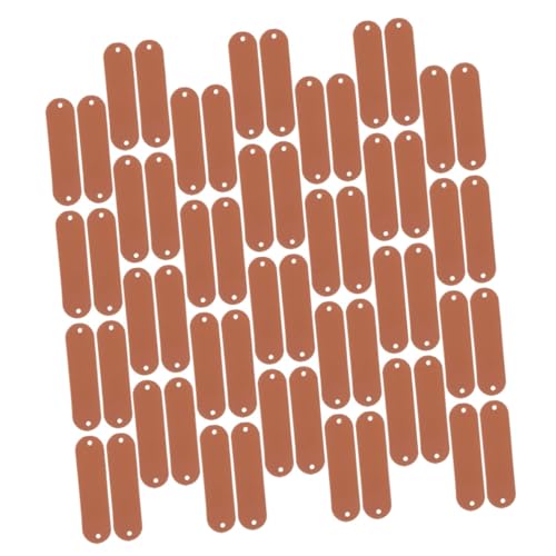 Sewroro 100 Stück DIY-Accessoires für Kleidung warnweste personalisiert säckchen Nähen von Schaumetiketten rechteckiges Bekleidungsetikett Strickzubehör Kleideranhänger aus Leder Chocolate von Sewroro