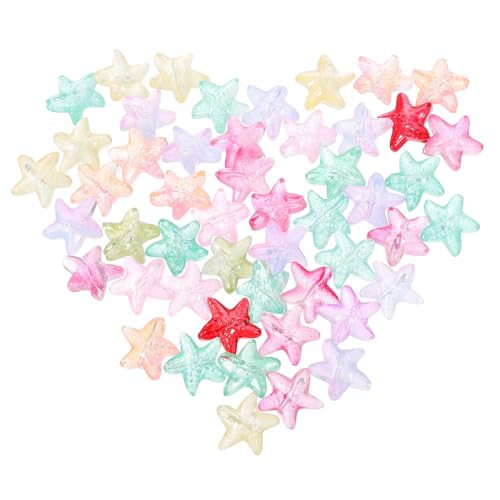 Sewroro 100 Stück DIY Glasperlen Mix Bunte Sternform Lose Schmuckperlen für Halsketten Armbänder Anhänger Bastelset Glatte Langlebige Perlen Zubehör für Schmuckgestaltung Sewroro 100 Stück DIY Glasperlen Mix Bunte Sternform Lose Schmuckperlen für Halsketten Armbänder Anhänger Bastelset Glatte Langlebige Perlen Zubehör für Schmuckgestaltung von Sewroro