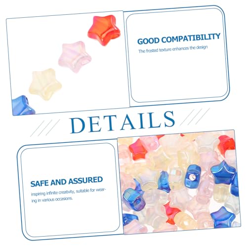 Sewroro 100 Stück Große Sternperlen für Schmuckherstellung Frosted Fünfzackige Spacer Charms Robustes Material Vielseitig für Armbänder Halsketten Ohrringe DIY Basteln Sewroro 100 Stück Große Sternperlen für Schmuckherstellung Frosted Fünfzackige Spacer Charms Robustes Material Vielseitig für Armbänder Halsketten Ohrringe DIY Basteln von Sewroro