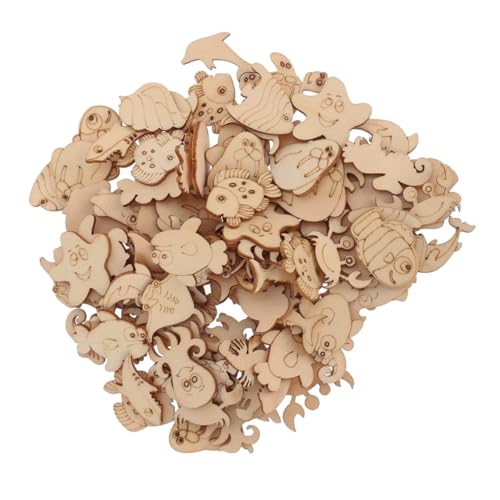 Sewroro 100 Stück Holz Fische Meerestiere Holzscheiben Diy Basteln Scrapbooking Tischdeko Vielseitig für Heimdeko und Kreative Kunstprojekte Sewroro 100 Stück Holz Fische Meerestiere Holzscheiben Diy Basteln Scrapbooking Tischdeko Vielseitig für Heimdeko und Kreative Kunstprojekte von Sewroro