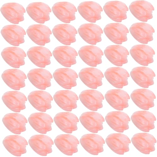 Sewroro 100 Stück Jasmin Blütenperlen Korallenoptik für DIY Schmuckherstellung Armband Halskette Bastelperlen Blumen Spacer Perlen Rosa von Sewroro