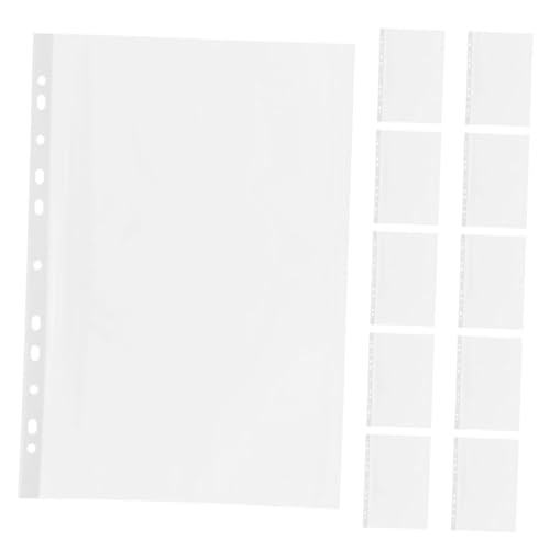 Sewroro 100 Stück Klarsichthüllen mit Löchern Stabile Folien zum Dokumentenschutz Transparente Prospekthüllen für Fotos Rezepte Urkunden Büro und Schule von Sewroro