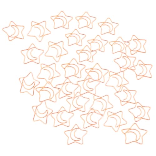 Sewroro 100 Stück Kleine Sterne Büroklammern Metall Clips Dekorative Filigrane Aktenklammern für Büro Schule und Kreative Bastelprojekte Roségoldfarbene Mehrzweck Clips Sewroro 100 Stück Kleine Sterne Büroklammern Metall Clips Dekorative Filigrane Aktenklammern für Büro Schule und Kreative Bastelprojekte Roségoldfarbene Mehrzweck Clips von Sewroro