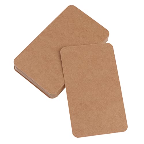 Sewroro 100 Stück Kraftpapier Karteikarten Blanko Memo Notizen DIY Grußkarten Lesezeichen M² Dickes Naturpapier Vielseitig für Büro Schule Studium und Basteln Geeignet von Sewroro