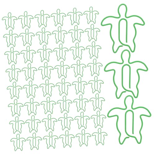 Sewroro 100 Stück Meeresschildkröte Büroklammern Niedliche Galvanisierte Büroklammern für Dokumente Notizbücher und Schulbedarf Robuste und Dekorative Clip Organizer von Sewroro