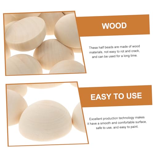 Sewroro 100 Stück Naturbelassene Halbrunde Holzperlen Unbehandelte Halbe Holzkugeln für DIY Schmuck Bastelprojekte Dekorative Accessoires Glatte Oberfläche Vielseitig Einsetzbar Sewroro 100 Stück Naturbelassene Halbrunde Holzperlen Unbehandelte Halbe Holzkugeln für DIY Schmuck Bastelprojekte Dekorative Accessoires Glatte Oberfläche Vielseitig Einsetzbar von Sewroro
